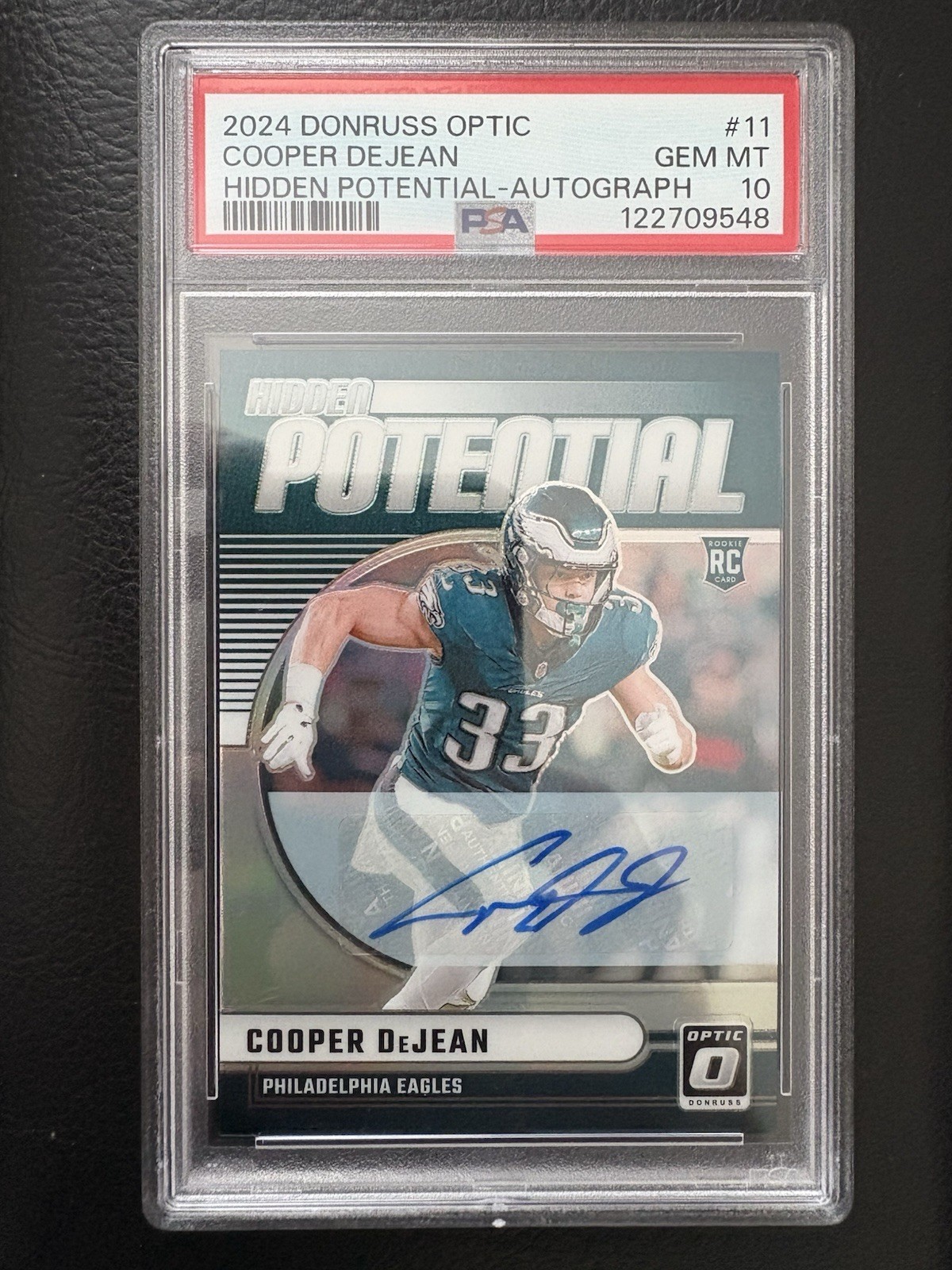 Cooper DeJean Panini Donruss Optic Hidden Potential #11 Autograph