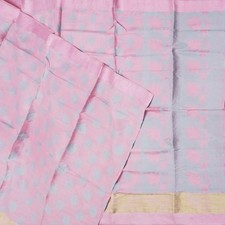 Namaste Vintage Pink Sarees 100 Pure Silk Woven Indian Sari 5YD Craft Fabric