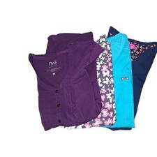 Nrg By Braco Cherokee Koi Betsey Johnson Womens Scrub Tops Size M Lot Of 4