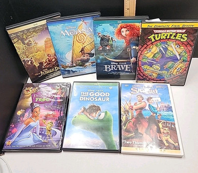 Childrens DVDs, Disney, DreamWorks, Moana, TMNT,brave, Jungle Book, Princess &