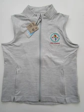 Womens Medium Puma Heather Full ZIp Vest golf Stoneybrook Margaritaville