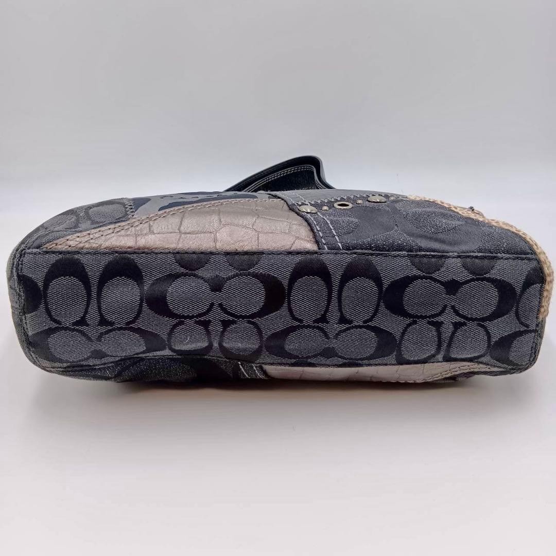 COACH PATCHWORK EXOTIC LEATHER Python STUDS PUNCH… - image 8