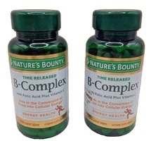Nature's Bounty Time Released B Complex w/ Folic Acid & Vitamin C, 125 Tabs