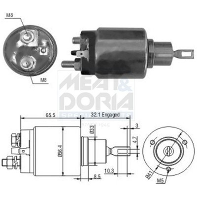 Magnetschalter Starter MEAT & DORIA 46067 56mm 33mm für NISSAN SERENA C23 CARGO