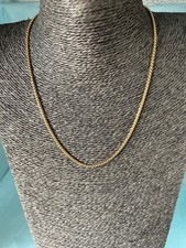 Gold tone stainless steel chain collar necklace