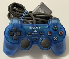 Sony Playstation 2 OEM Controller - Clear Blue *Tested & Working*