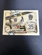 2021 Topps #303 Hands Up! Masks Up! (Mookie Betts / Cody Bellinger)