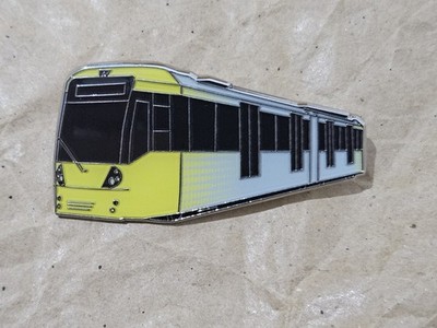 Manchester Metrolink Straßenbahn Emaille Brosche Anstecknadel Zug Abzeichen