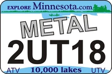 Minnesota DNR ATV / UTV  License Plate - METAL!  Hot item in 2025 - SHIPS TODAY!
