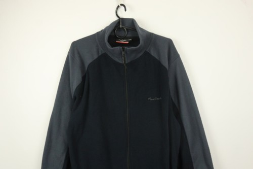 PIERE CARDIGAN Paris Gray Full Zip Fleece Track Jacket Size 3XL - Picture 3 of 14