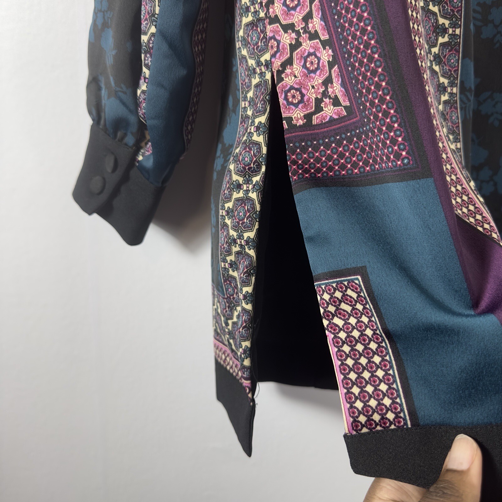 Chico’s Patchwork Open Front Jacket Cardigan  Siz… - image 15