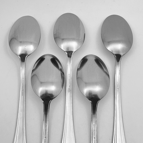 International Silver Symmetry Freemont Stainless Soup Spoons 5Pc Set - Picture 6 of 8