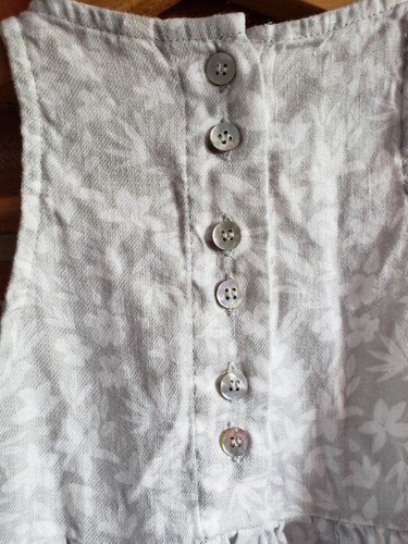 Rylee + Cru Floral Dress Girls Size 2-3Y Linen Blend Sleeveless Lagenlook Grey - Picture 2 of 9