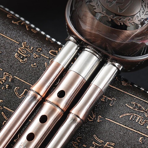3 Tone C / Flat B Key Flute Aluminum withCopper Plated Pipes Cucurbit Instrument - Picture 11 of 14