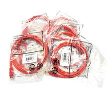 Lot of 7 MONOPRICE 2297 Patch Cord,Cat 6,Booted,Red,3.ft