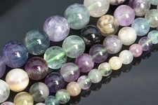 Natural Multicolor Fluorite Beads Grade AA Round Loose Beads 4/6/8/10/12MM