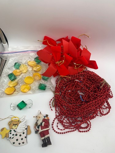 Set Of 5 Christmas Tree Hanging Ornaments Variety Vintage