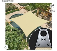 Shade sail, rectangle 16 x 24 with hardware 