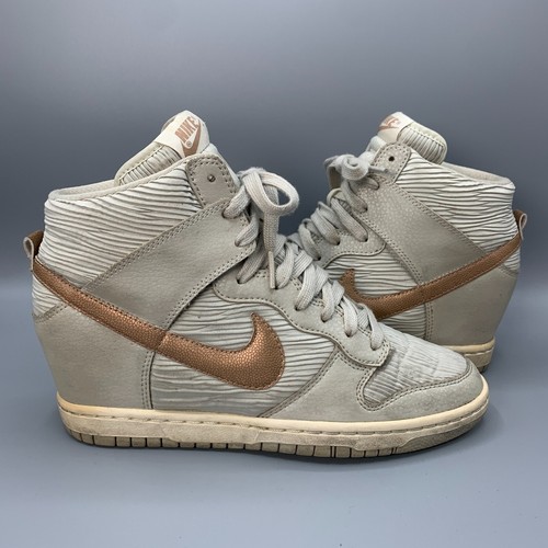 Nike Dunk Sky Hi Wedge Boots UK7 Womens Grey Bekett Trainer Sneaker Y2K - Picture 2 of 19
