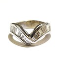 14k white gold 1ct round diamond wedding band anniversary ring 6.5g 6 — photo 1