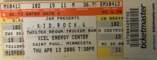 Kid Rock Full Unused Ticket 4/13/06 Xcel Energy Center, MN