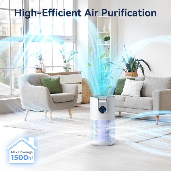 Large Room HEPA Air Purifier with Aromatherapy for Allergies