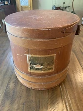 Antique Wood Firkin - Sugar Bucket - Smaller - 10” Tall X 10” wide - Farm Decor