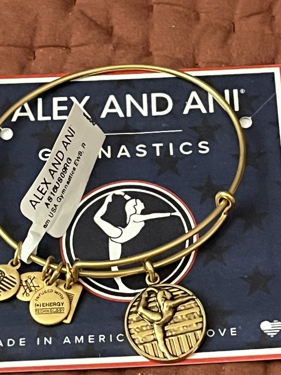 ALEX and ANI GYMNASTICS Team USA BANGLE RAFAELIAN GOLD BRACELET EXPANDABLE  NEW