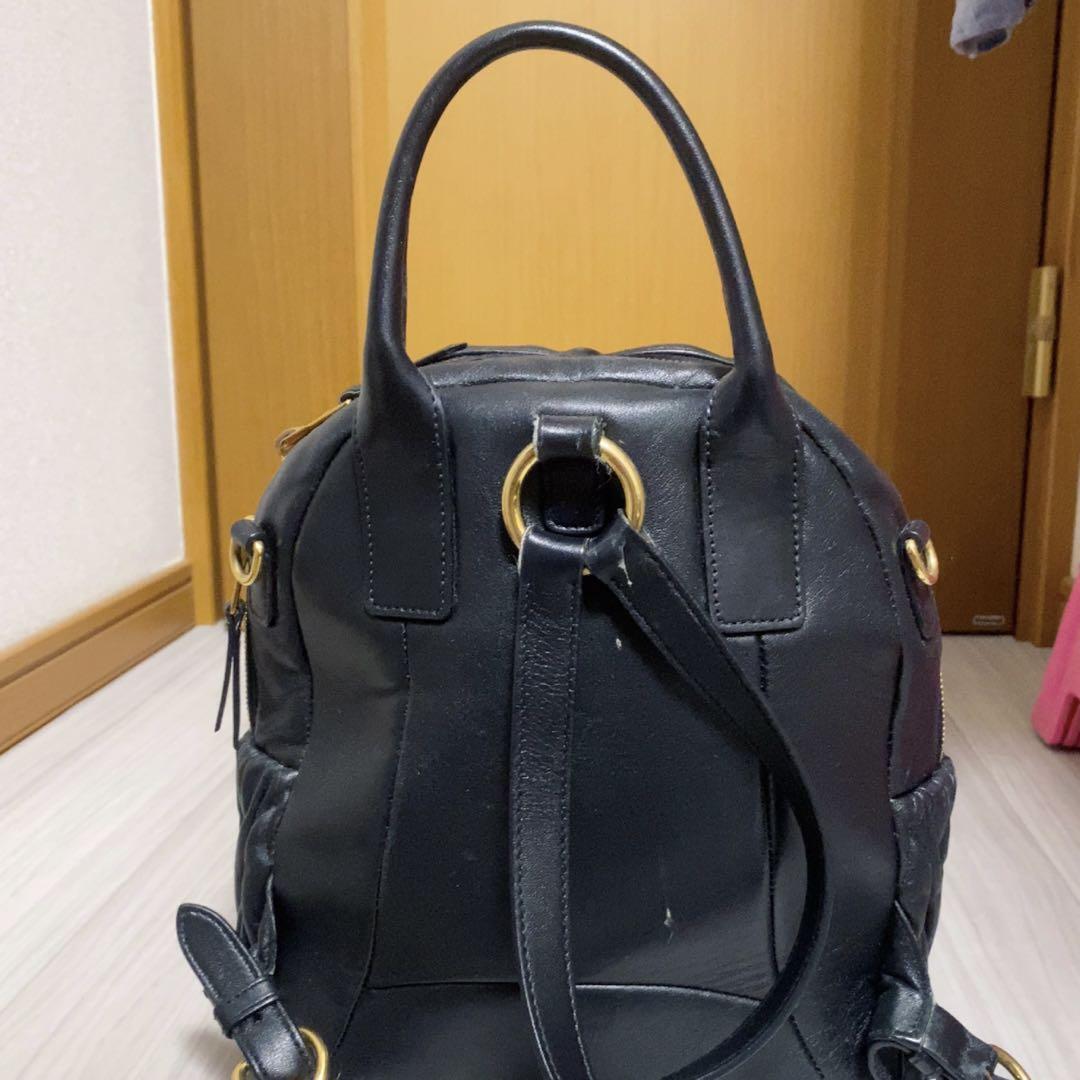 miumiu backpack matelasse black logo gold hardware Zip miumiu backpack matelasse black logo gold hardware Zip