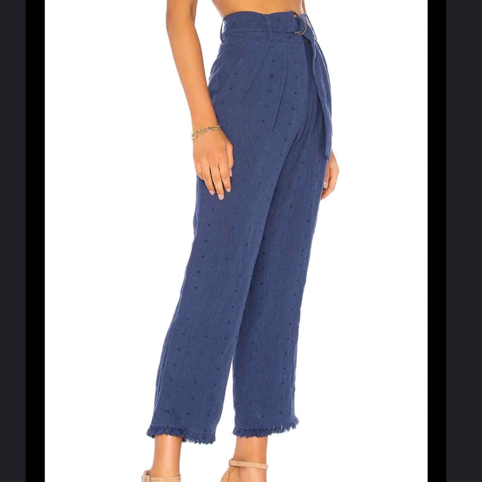Tularosa 100% Linen Sophia Frayed Hem Pant Size W… - image 2