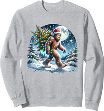 Bigfoot Christmas Holiday Sasquatch Xmas Design Unisex Crewneck Sweatshirt