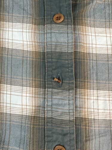 Camicia vintage doppia RL RRL 3 stelle etichetta plaid flanella verde marrone pesante uomo XL - Foto 5 di 11