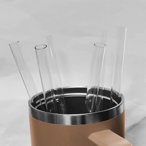Vaso de viaje de pajita de repuesto transparente taza larga de 40 oz apto para Stanley 6 piezas - Imagen 8 de 15