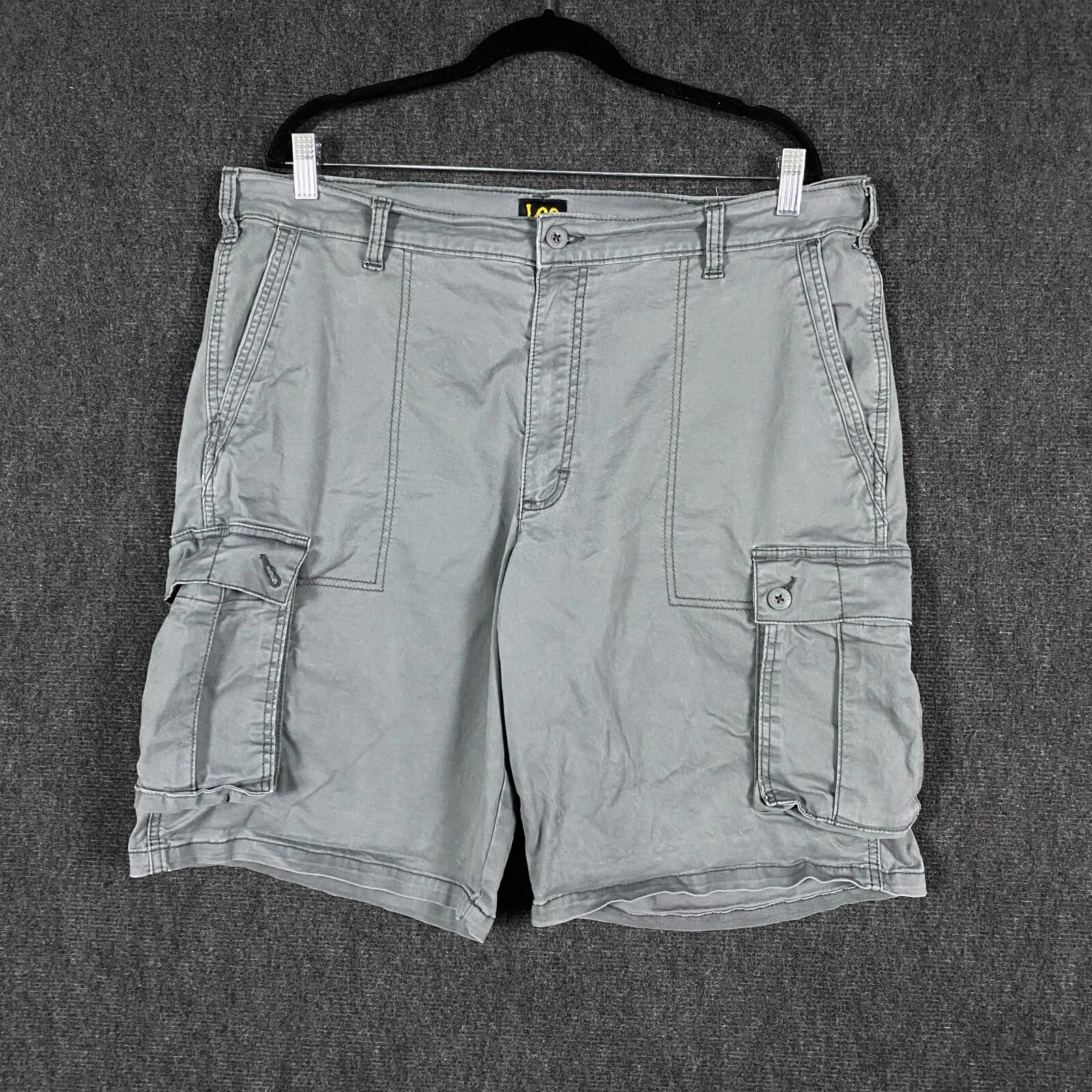 Lee Mens W38 Cargo Shorts Grey High Rise Summer