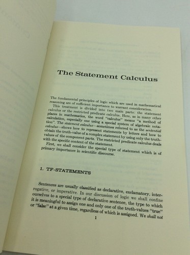 INTRODUCTION TO MATHEMATICAL LOGIC by Flora Dinkines - ca. 1970s - science - Imagen 3 de 4