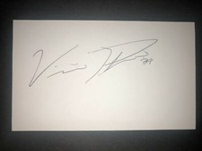 2010 INDIANS: Vinnie Pestano, SIGNED 3x5 Card
