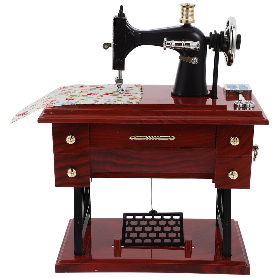Sewing Machine Figurine Music Box Musical Sweing Vintage Sartorius