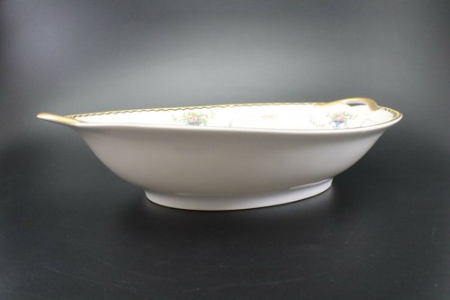 Noritake Rosemary VEGETABLE BOWL Checker Trim Urns on Rim Antique - Picture 5 of 7