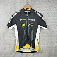 Decathlon Rockrider Cyclisme Maillot Homme S Noir Blanc XC Racing VTT Zip Avant