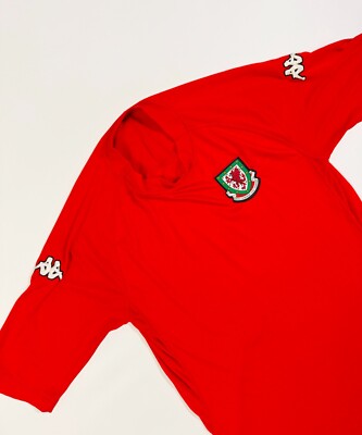 Maillot Domicile Pays De Galles Kappa 2000/2002 Taille XXL – état Moyen, à Laver