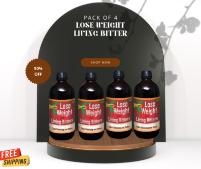 Lose Weight Living Bitters-Natural Herbal Suppliment-Pack of 4