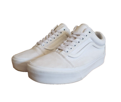 Vans Old Skool Platform Shoes Women's Size 10.5 White