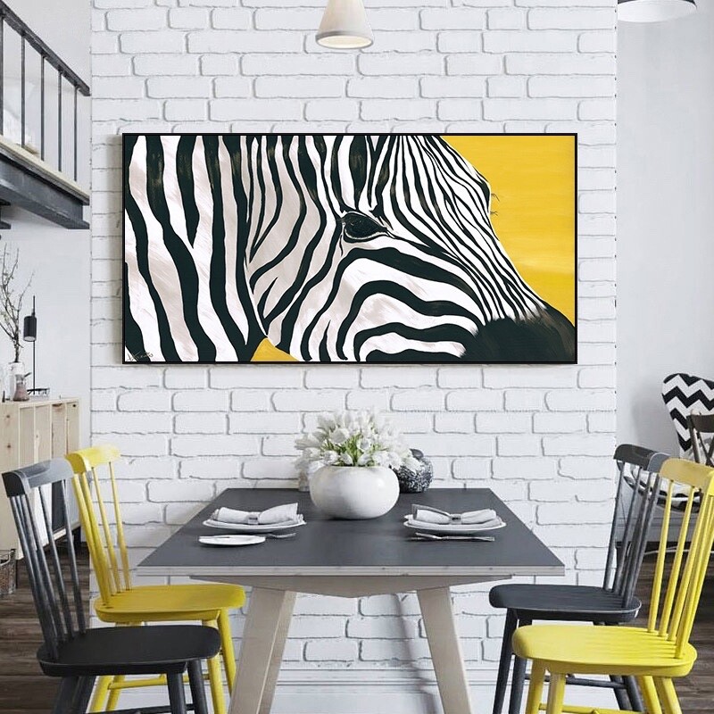 Canvas Wall Art Graffiti Zebra Street Art Canvas Painting Picture Home Decor