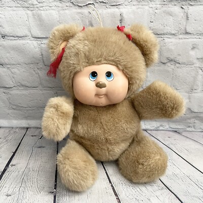 Vintage 1983 Hasbro Softies Under Bears Girl Plush Teddy Bear w/ Bows 12 