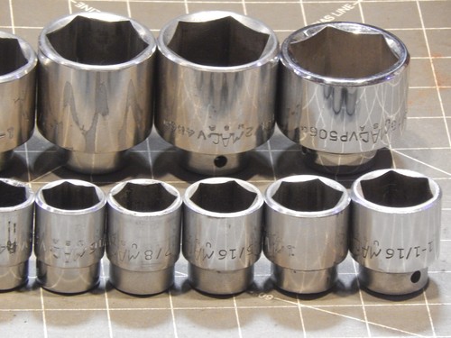 Mac 19 OF 20Pc SAE 1/2" Drive Shallow Socket Set 3/8" 1 9/16" 6Pt Dr V Chrome - Picture 4 of 5