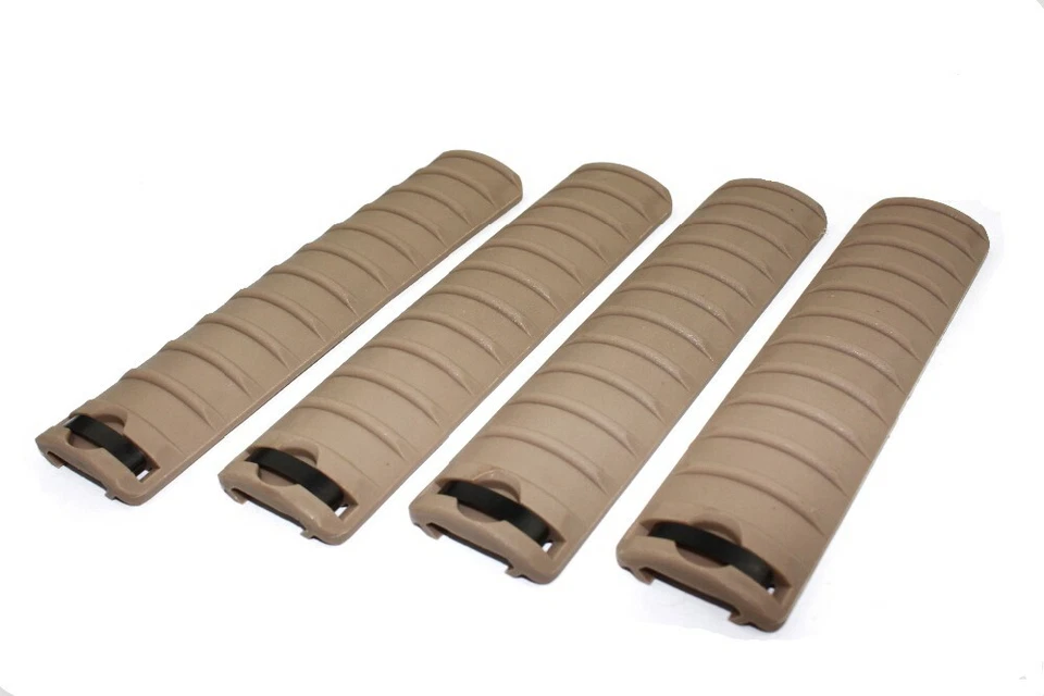 4pcs/Pack Tactical Rail Cover Protector w/ Picatinny Rail Panel Ribbed - Image 3 of 4