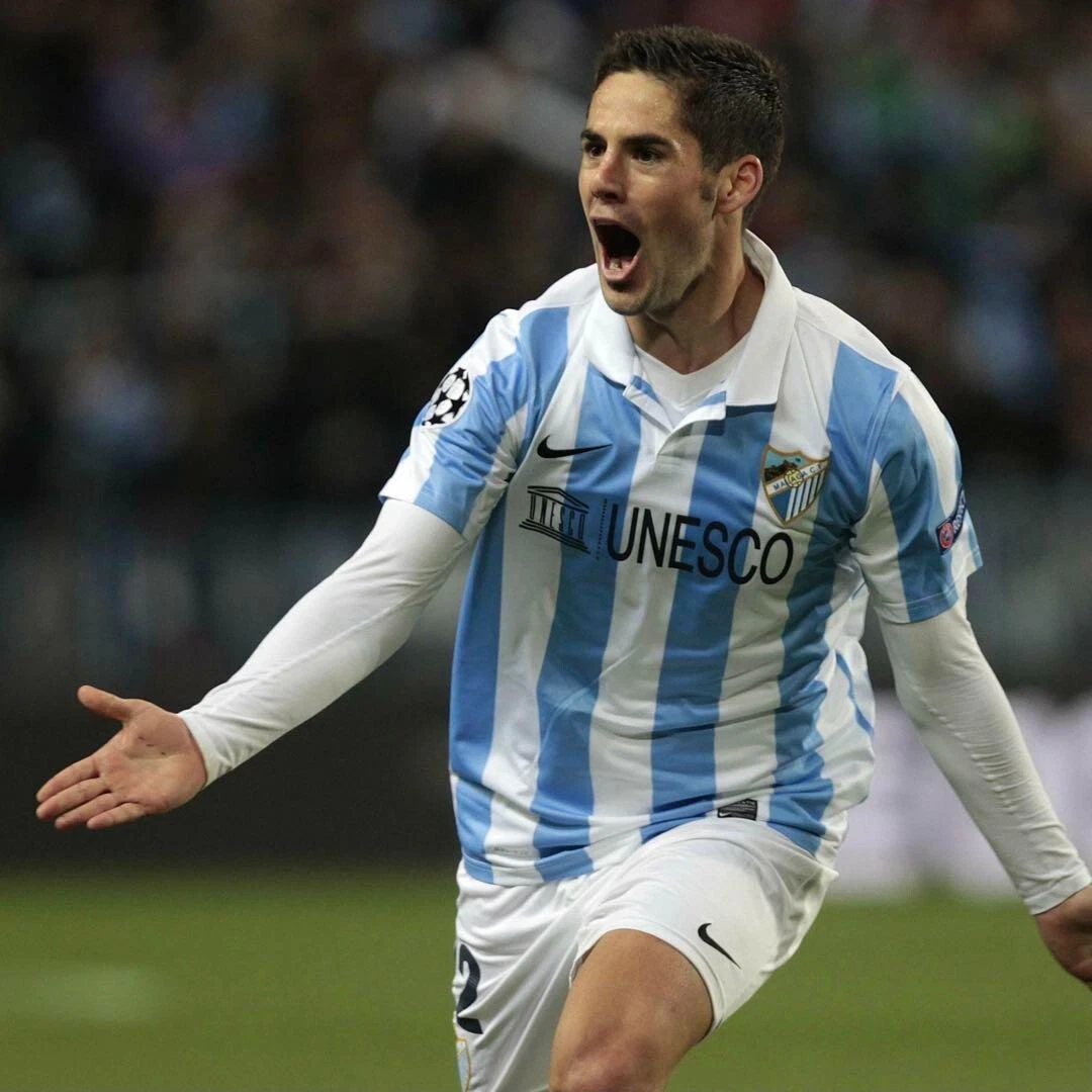 12-13マラガ(A)#22 イスコ ISCO MALAGA 選手用半袖 正規NIKE UEFA CL