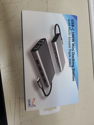 SMK-Link VP6950 USB-C 100W Mini Docking Station with Multi-Stream Triple Video