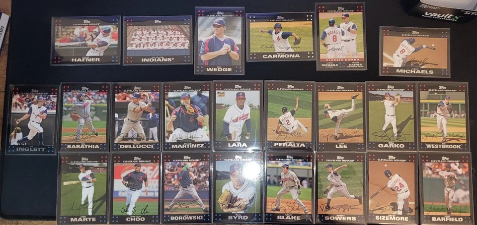 Todos os cartões Topps CLE Indians 2007 - Lote de 24 cartões Indians Team - Imagem 2 de 4