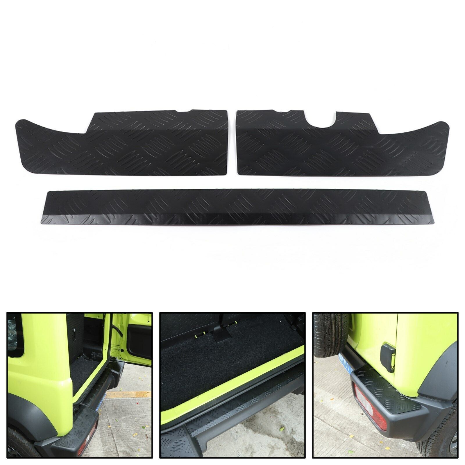 Black Alloy Rear Bumper Protector Guard Panel Trim For Suzuki Jimny 19-2023 N3